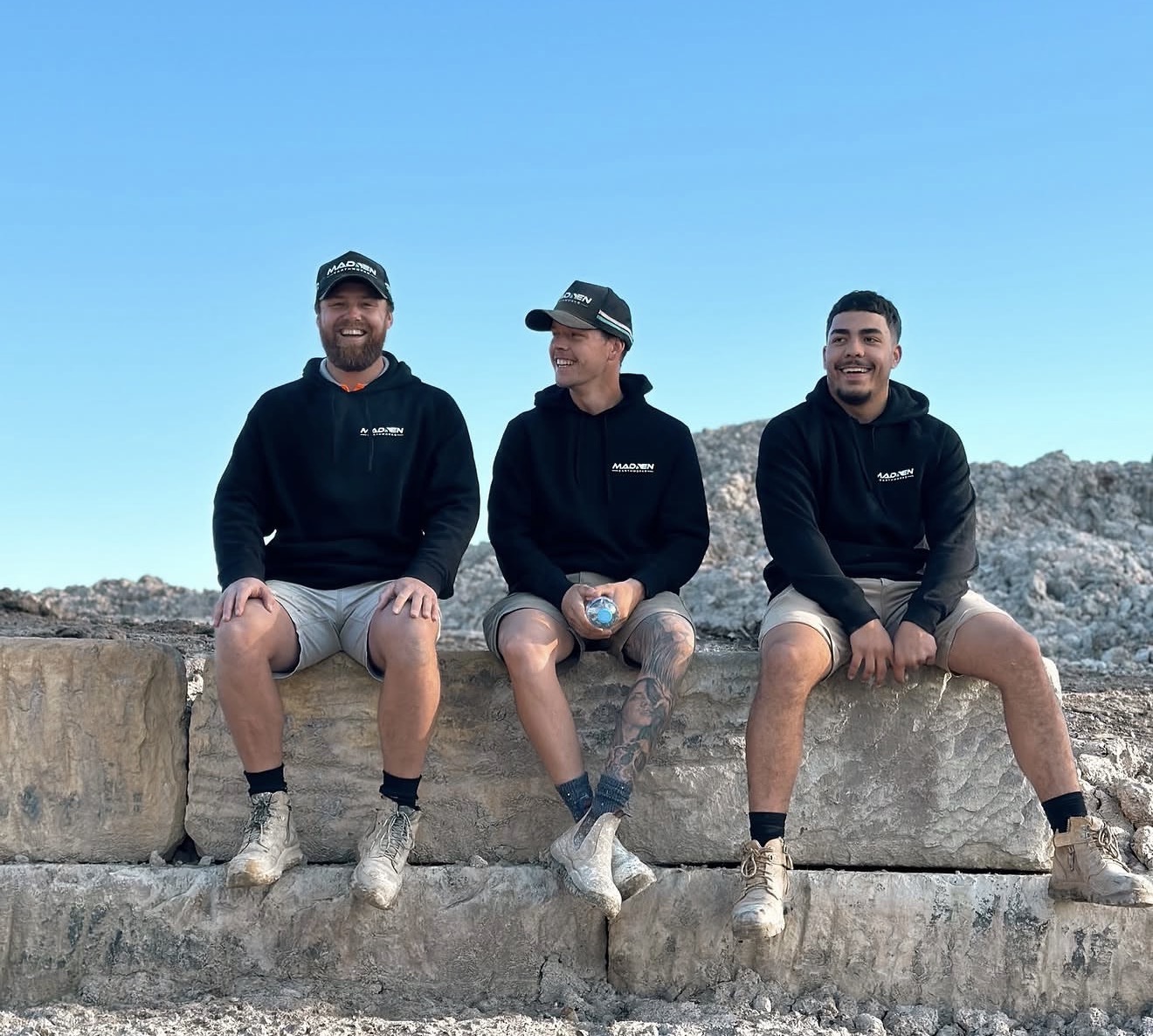 Jesse Madden and the Madden Earthworks crew on site in Hawkesbury NSW